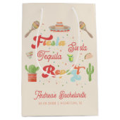 Sac Cadeau Moyen Super Fiesta Siesta Tequila Répète Bachelorette (Devant)
