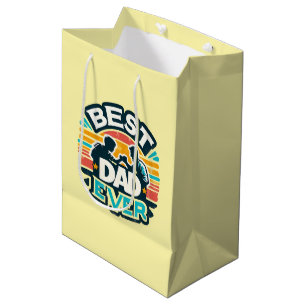 Sac Cadeau Moyen Super papa génial art de mots