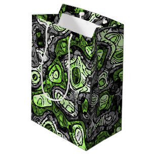Sac Cadeau Moyen Super Trippy Grungy Funky Abstrait Agender Pride