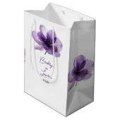 Sac Cadeau Moyen Superbe Mariage de fleurs violettes (Dos Angle)