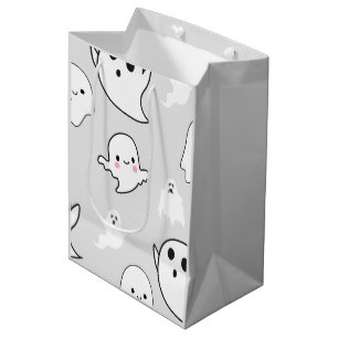Sac Cadeau Moyen Superbes fantômes blancs gris clair Halloween