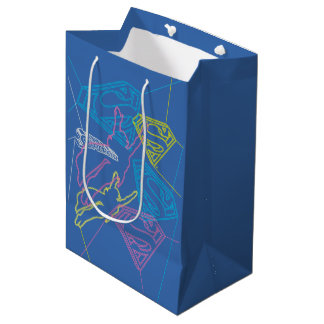 Sac Cadeau Moyen Supergirl et logo en couleurs