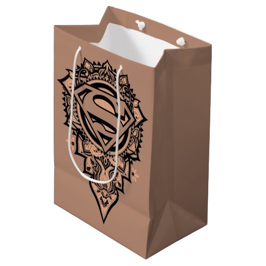 Sac Cadeau Moyen Supergirl Mandala Graphic (Devant Angle)