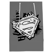 Sac Cadeau Moyen Supergirl Newsprint S-Shield (Dos)