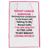 Sac Cadeau Moyen Survivant du cancer du sein (Devant)