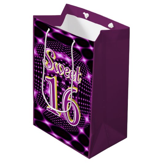 Sac Cadeau Moyen Sweet 16 (Devant Angle)