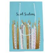 Sac Cadeau Moyen Sweet 16 bougies Anniversaire (Dos)