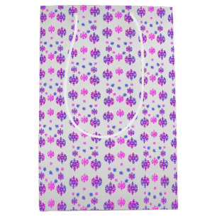 Sac Cadeau Moyen Sweet 16 Flocon de neige hivernal Anniversaire