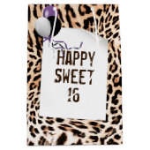 Sac Cadeau Moyen Sweet 16 Leopard Fur Impression (Devant)