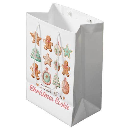 Sac Cadeau Moyen Sweet as a Christmas Cookie (Devant Angle)
