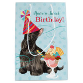 Sac Cadeau Moyen Sweet Birthday Scottish Terrier (Devant)