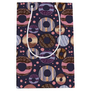 Sac Cadeau Moyen Sweet Donuts Girl Baby shower pourpre