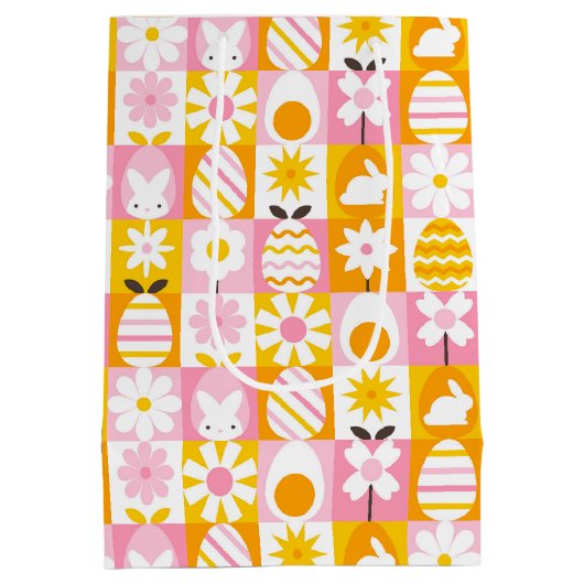 Sac Cadeau Moyen Sweet Spring Easter Patchwork  (Dos)