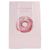 Sac Cadeau Moyen Sweet Time Pastel Pink Donut Anniversaire (Dos)