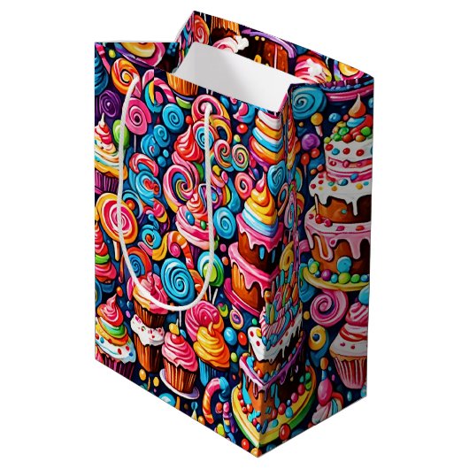 Sac Cadeau Moyen Sweets d'anniversaire (Dos Angle)