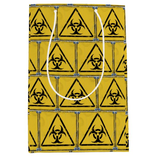 Sac Cadeau Moyen Symbole d'avertissement de danger en détresse V2 (Devant)