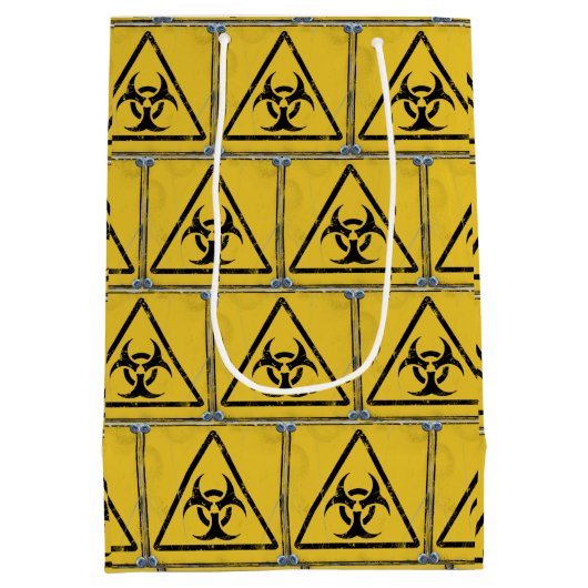 Sac Cadeau Moyen Symbole d'avertissement de danger en détresse V2 (Dos)