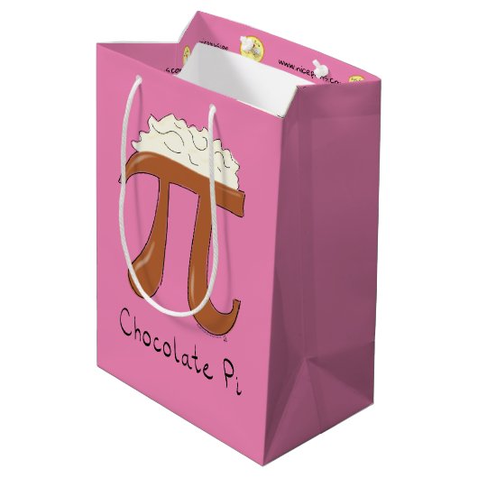 Sac Cadeau Moyen Symbole de chocolat amusant Pi enseignant math (Dos Angle)