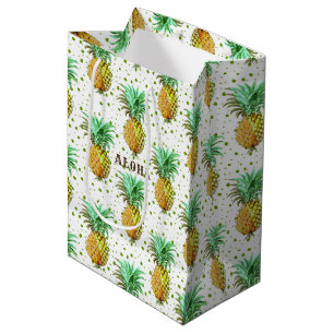 Sac Cadeau Moyen Symbole de l'hospitalité-Motif ananas