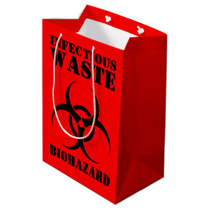 Sac Cadeau Moyen Symbole de rebut infectieux de Biohazard