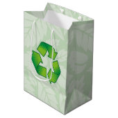 Sac Cadeau Moyen Symbole de recyclage (Devant Angle)