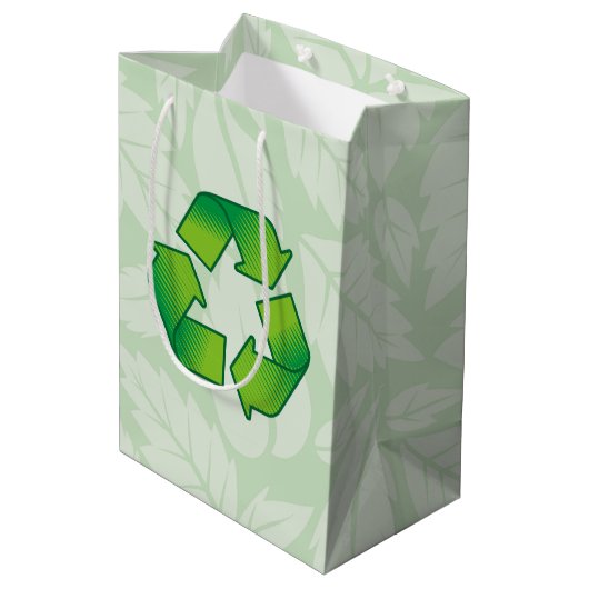 Sac Cadeau Moyen Symbole de recyclage (Dos Angle)