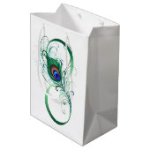 Sac Cadeau Moyen Symbole d'infini avec plume de paon (Dos Angle)