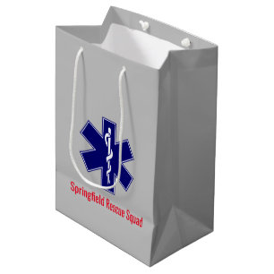 Sac Cadeau Moyen Symbole du logo de l'Étoile de la vie, EMT