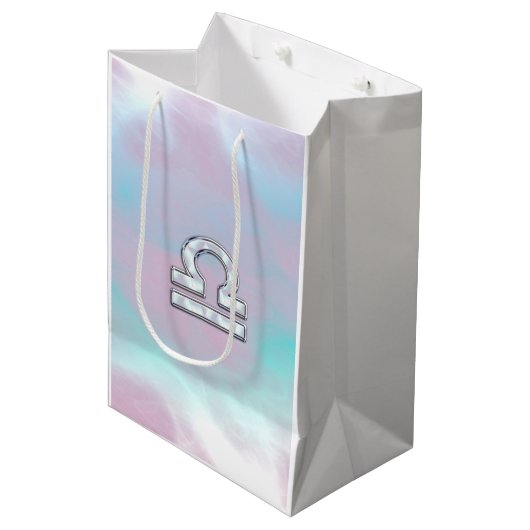 Sac Cadeau Moyen Symbole Libra Mère de style perle (Devant Angle)