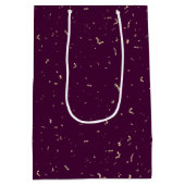 Sac Cadeau Moyen Symbole néon 75e anniversaire et Confetti (Dos)