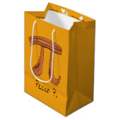 Sac Cadeau Moyen Symbole Pecan Pi Enseignant Math (Devant Angle)