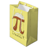 Sac Cadeau Moyen Symbole Pi Chocolat Math drôle (Devant Angle)