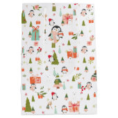 Sac Cadeau Moyen Symboles de Noël mignons (Dos)