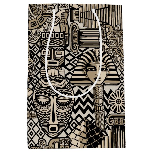 Sac Cadeau Moyen Symboles historiques anciens Style de tatouage (Devant)