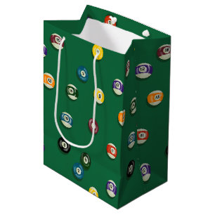 Sac Cadeau Moyen Table de billard pour anniversaire soirée de jeu