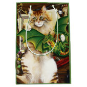 Sac Cadeau Moyen Table Top Jeu Dragon Chat (Devant)