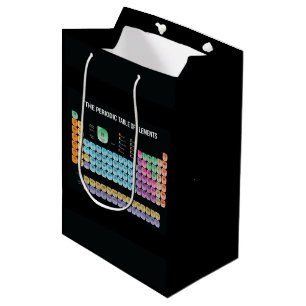 Sac Cadeau Moyen Tableau périodique des éléments lancer l'oreiller