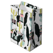 Sac Cadeau Moyen Taco à propos d'amour | Motif Llama & Donkey (Devant Angle)