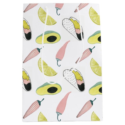 Sac Cadeau Moyen Taco à propos d'amour | Taco Element Circle (Devant)