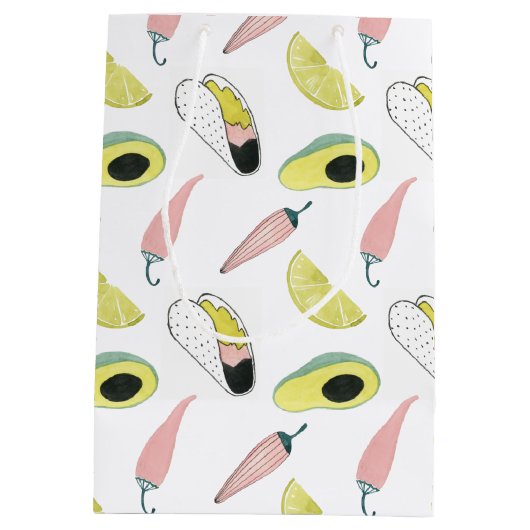 Sac Cadeau Moyen Taco à propos d'amour | Taco Element Circle (Dos)