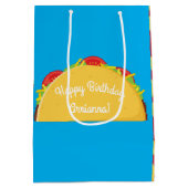 Sac Cadeau Moyen Taco Anniversaire Fête Nourriture Mexicaine (Dos)