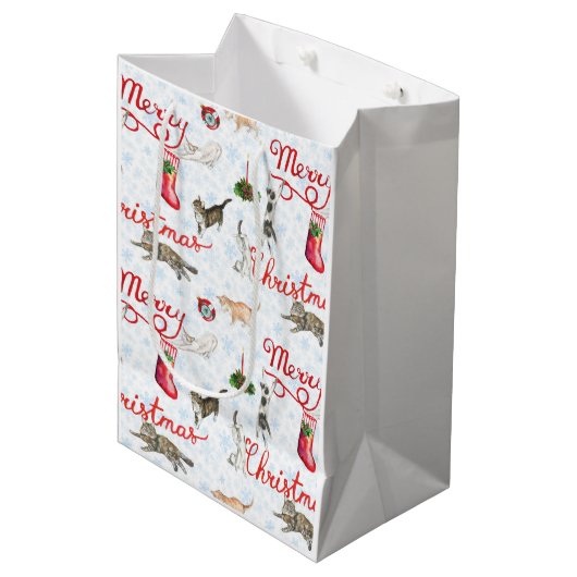 Sac Cadeau Moyen Tant de Chatons (Devant Angle)