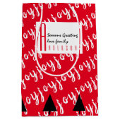 Sac Cadeau Moyen Tapis rouge par LeahG - Joy Joyeuses Fêtes (Devant)