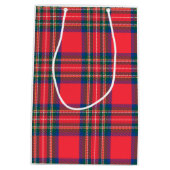 Sac Cadeau Moyen Tartan Plaid Red Christmas Festive Fun (Dos)