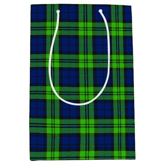 Sac Cadeau Moyen Tartan plaqué Blackwatch (Devant)