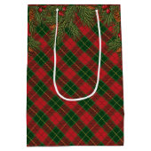 Sac Cadeau Moyen Tartan traditionnel de Noël (Dos)
