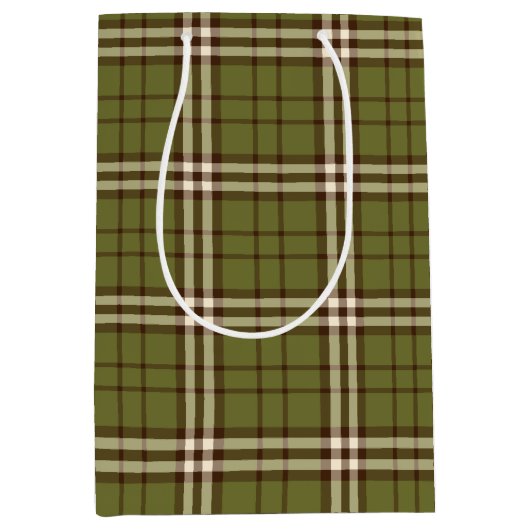 Sac Cadeau Moyen Tartan vert (Devant)