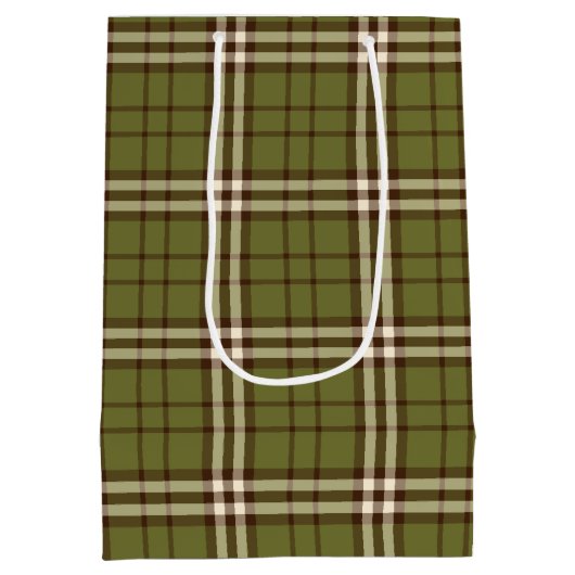 Sac Cadeau Moyen Tartan vert (Dos)
