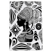 Sac Cadeau Moyen Tatouage Tribal Portrait de Fille Africaine (Devant)