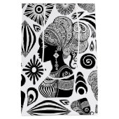 Sac Cadeau Moyen Tatouage Tribal Portrait de Fille Africaine (Dos)